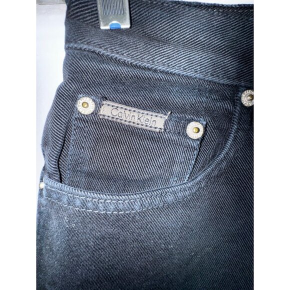 Vintage Eighties Y2K Calvin‎ Klein Black Denim Jeans Size 6 100% Cotton Retro - Picture 5 of 8